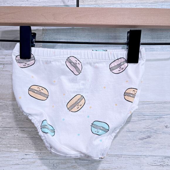 Silkberry Baby Macaron Ruffle 2 Pc Dress White Organic Cotton Baby Girl 12M-18M - Picture 5 of 6